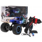 Terénne auto REAL ROCK Crawler s funkciou Smoke - modré